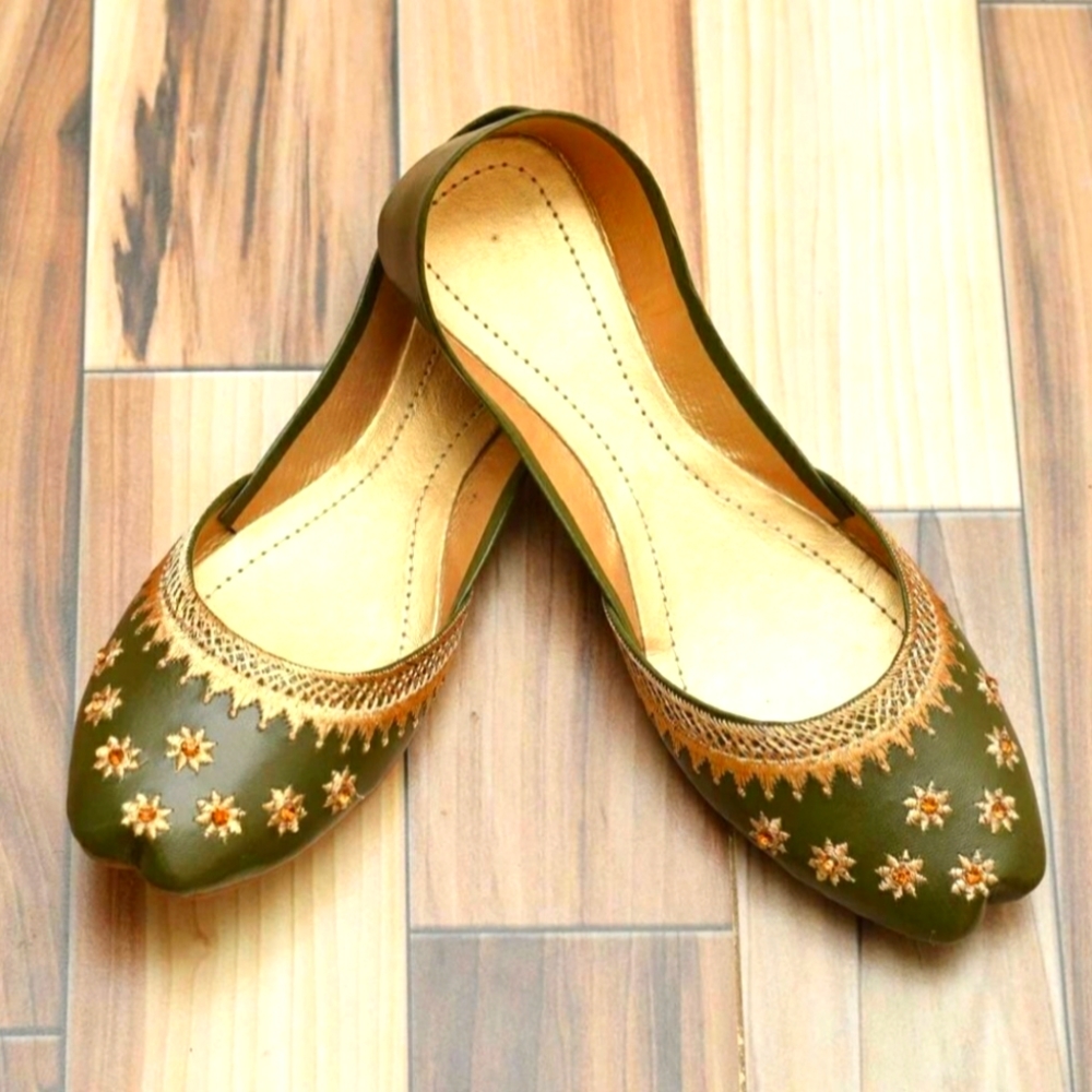 Olive Green khussa(shoe)